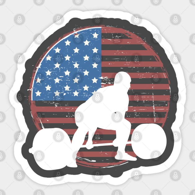 American Deadlifts - Powerlifting Sticker by High Altitude